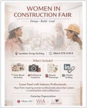Flyer for women in construction fair